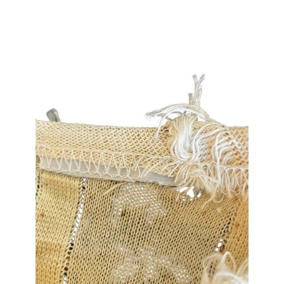 Vintage Cream Textured Lounge Set Oversized Monochrome Minimalist Pants M/L - Picture 6 of 12